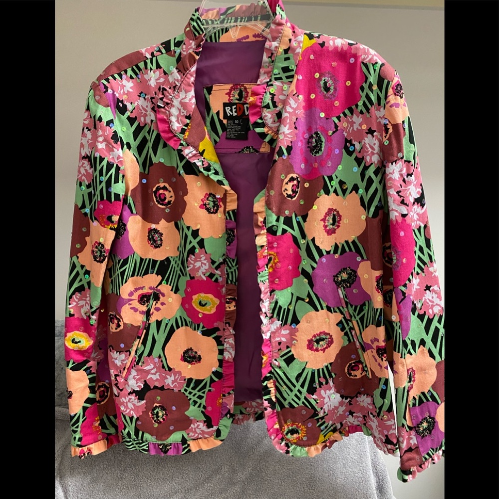 🌸🧡Redd Jeans • multicolored jacket • 10 • GUC